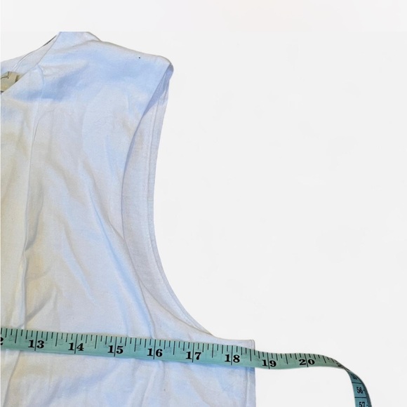 Madewell white Sleeveless Crewneck Bubble Top nwt Sz S - Picture 4 of 6